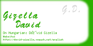 gizella david business card